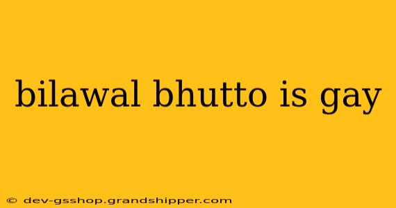 bilawal bhutto is gay