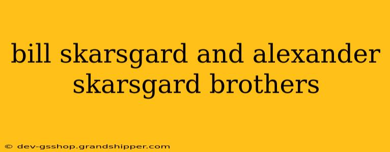 bill skarsgard and alexander skarsgard brothers