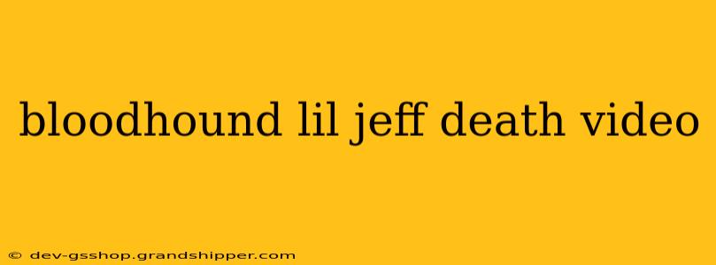 bloodhound lil jeff death video