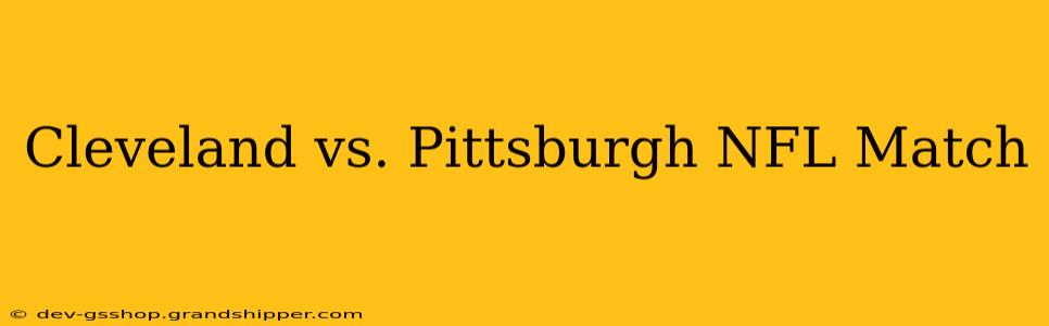 Cleveland vs. Pittsburgh NFL Match