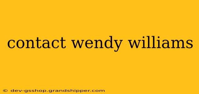 contact wendy williams