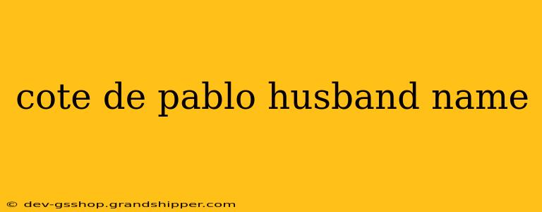 cote de pablo husband name