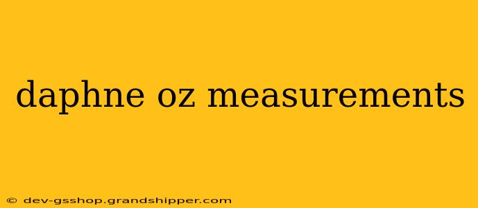 daphne oz measurements