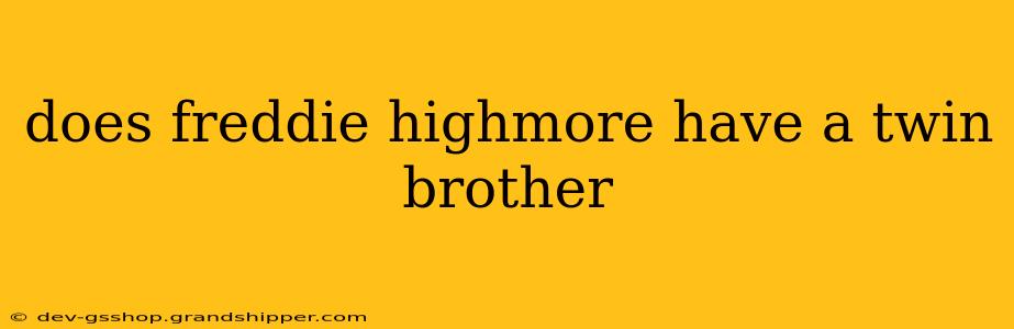 does freddie highmore have a twin brother