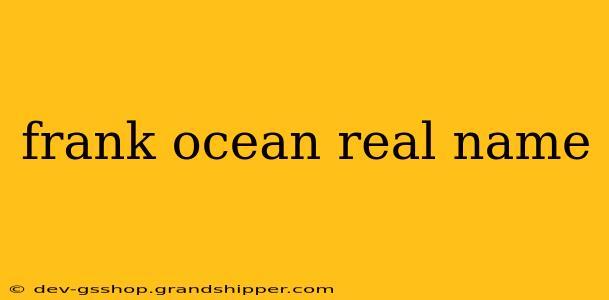 frank ocean real name