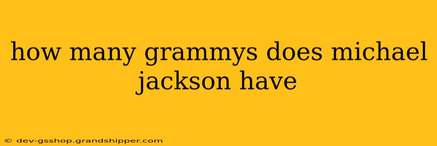 how many grammys does michael jackson have