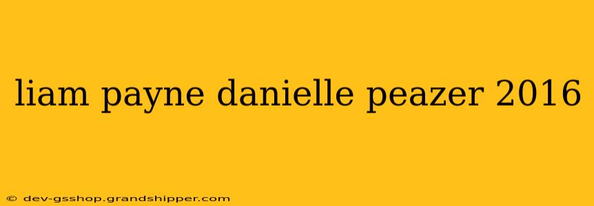 liam payne danielle peazer 2016