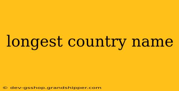 longest country name