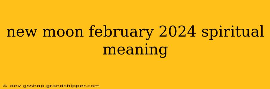 new moon february 2024 spiritual meaning