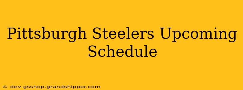 Pittsburgh Steelers Upcoming Schedule