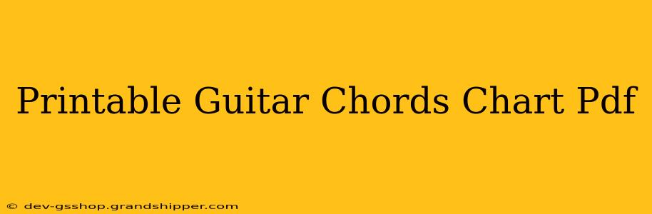 Printable Guitar Chords Chart Pdf