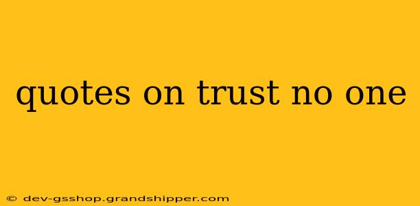 quotes on trust no one