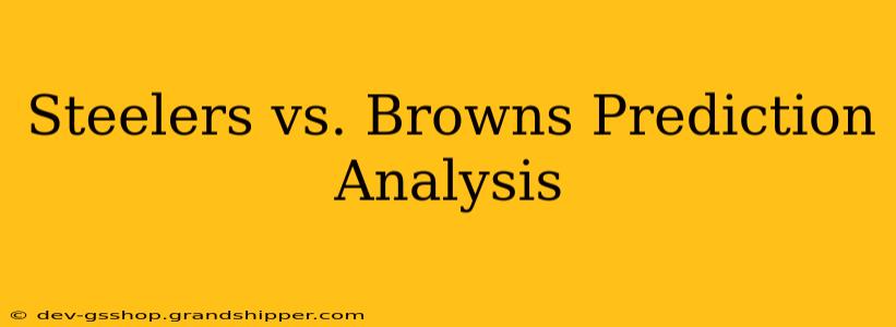 Steelers vs. Browns Prediction Analysis