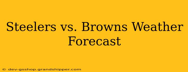 Steelers vs. Browns Weather Forecast