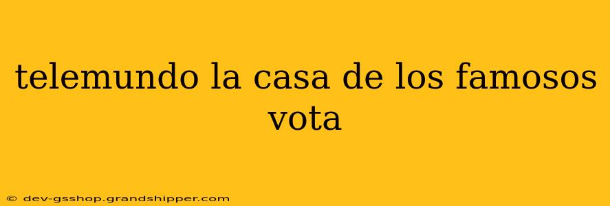 telemundo la casa de los famosos vota