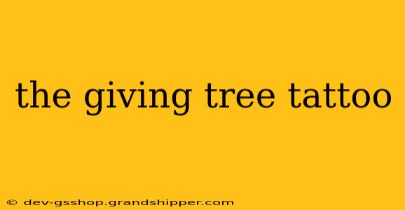 the giving tree tattoo