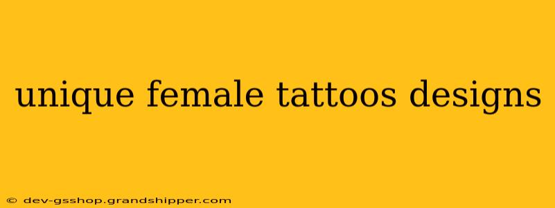 unique female tattoos designs