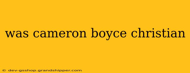 was cameron boyce christian