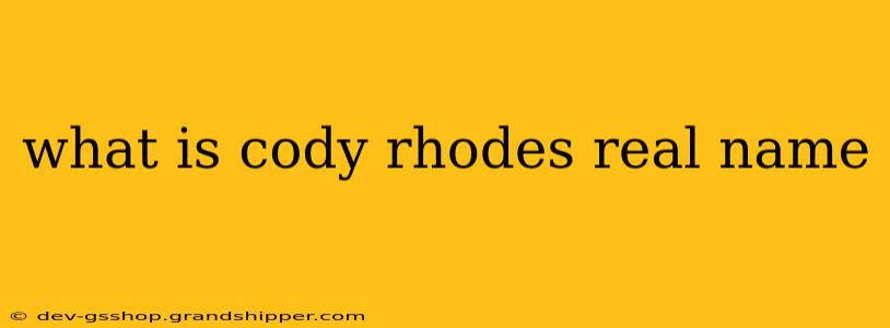 what is cody rhodes real name