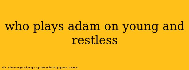 who plays adam on young and restless