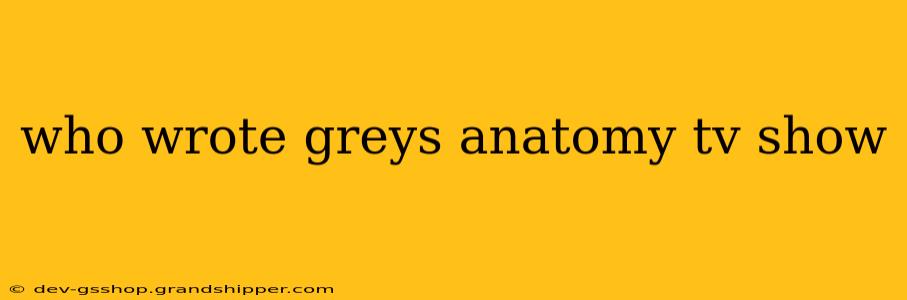 who wrote greys anatomy tv show